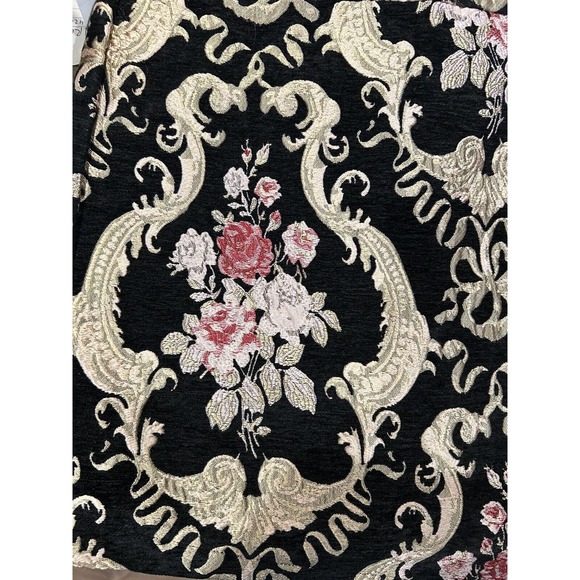 Versona Jacquard Mini Skirt Black W/gold Pink Size 8 - Picture 6 of 8